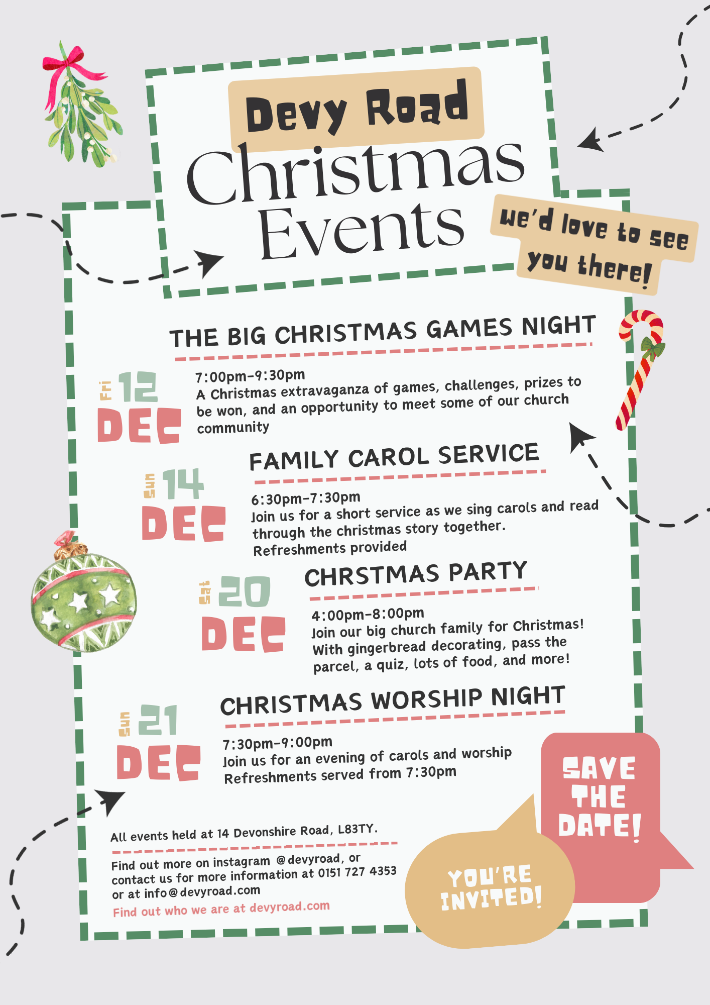 Christmas Events Flyer
